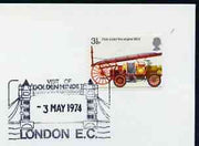 Postmark - Great Britain 1974 cover bearing illustrated cancellation for Visit of Golden Hinde to London (Showing Tower Bridge)