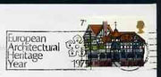 Postmark - Great Britain 1975 cover bearing illustrated slogan cancellation for European Architectural Heritage Year (Leicester)