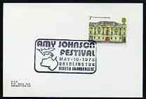 Postmark - Great Britain 1975 card bearing illustrated cancellation for,Amy Johnson Festival