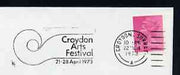 Postmark - Great Britain 1973 cover bearing illustrated slogan cancellation for Croydon Arts festival