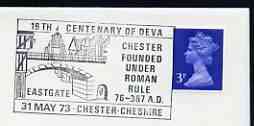 Postmark - Great Britain 1973 cover bearing illustrated cancellation for 19th Century of Deva, Chester