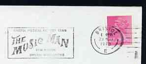 Postmark - Great Britain 1973 cover bearing slogan cancellation for 'The Music Man' at Bristol Hippodrome