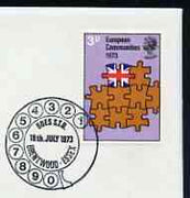 Postmark - Great Britain 1973 cover bearing illustrated cancellation for Brentwood Goes STD