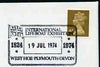 Postmark - Great Britain 1974 card bearing illustrated cancellation for International Lifeboat Exhibition (Plymouth)