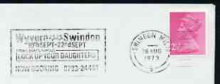 Postmark - Great Britain 1973 cover bearing slogan cancellation for 'Lock Up Your Daughters' at the Wyvern, Swindon