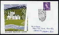 Postmark - Great Britain 1968 cover bearing illustrated cancellation for Ballater Highland Games