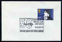 Postmark - Great Britain 1972 cover bearing illustrated cancellation for 50th Anniversary of Kings Cup Air Race (BFPS)