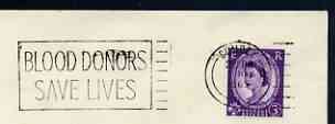 Postmark - Great Britain 1965 cover bearing slogan cancellation for Blood Donors Save Lives (Dundee)