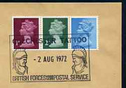 Postmark - Great Britain 1972 cover bearing special cancellation for Colchester Tattoo (BFPS) showing 2 Roman soldiers