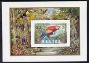 Belize 1984 Scarlet Macaw imperf $3 m/sheet unmounted mint SG MS 810