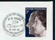 Postmark - Great Britain 1973 cover bearing illustrated cancellation for 25th Anniversary of First Crossing of the Atlantic by Jet (BFPS)