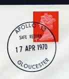 Postmark - Great Britain 1970 cover bearing special cancellation for Save Return of Apollo 13