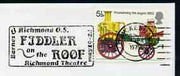 Postmark - Great Britain 1975 cover bearing illustrated slogan cancellation for 'Fiddler on the Roof' at the Richmond Theatre