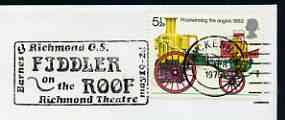 Postmark - Great Britain 1975 cover bearing illustrated slogan cancellation for 'Fiddler on the Roof' at the Richmond Theatre