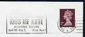 Postmark - Great Britain 1975 cover bearing illustrated slogan cancellation for 'Kiss Me Kate' at the Alhambra Theatre