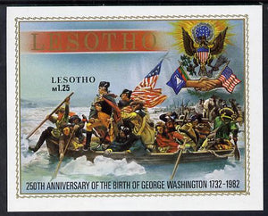 Lesotho 1982 Flags George Washington unmounted mint imperf m/sheet (SG MS 499)