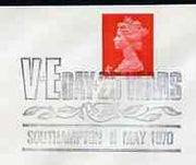 Postmark - Great Britain 1970 cover bearing illustrated cancellation for VE Day + 25 Years