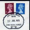 Postmark - Great Britain 1974 cover bearing special cancellation for Lifeboat week, Lyme Regis