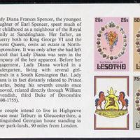 Booklet - Lesotho 1981 Royal Wedding set of 3 (plus label) in unmounted mint imperf booklet pane (SG 451b)