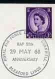 Postmark - Great Britain 1968 cover bearing illustrated cancellation for 50th Anniversary Royal Air Force College, Cranwell