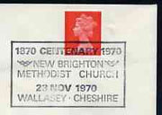 Postmark - Great Britain 1970 cover bearing special cancellation for Centenary of New Brighton Methodist Church