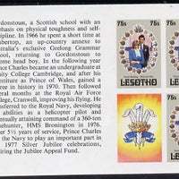 Booklet - Lesotho 1981 Royal Wedding 75s x 3 (plus label) in unmounted mint imperf booklet pane (SG 453a)