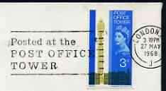 Postmark - Great Britain 1968 cover bearing slogan cancellation Posted at the Post Office Tower