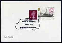 Postmark - Great Britain 1974 cover bearing special illustrated cancellation 'Post Buses arrive in Berkshire'