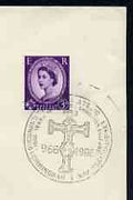 Postmark - Great Britain 1966 cover bearing illustrated slogan cancellation for 1,000 Years of Polish Christian Culture (Philatelic Exhibition, Birmingham)