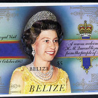 Belize 1985 Royal Visit $5 unmounted mint imperf m/sheet (SG MS 865)