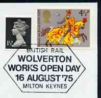Postmark - Great Britain 1975 cover bearing special cancellation for Wolverton Works Open Day