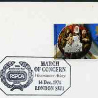 Postmark - Great Britain 1974 card bearing special cancellation for RSPCA, March of Concern