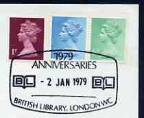 Postmark - Great Britain 1979 cover bearing illustrated cancellation for British Library