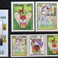 Guyana 1985 Clive Lloyd Cricketer set of 7 unmounted mint, SG 1636-42
