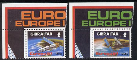 Gibraltar 1991 Europa (Space) set of 2 values unmounted mint, SG 649-50*