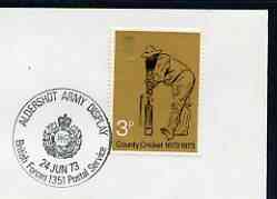 Postmark - Great Britain 1973 cover bearing illustrated cancellation for Aldershot Army Display (BFPS)