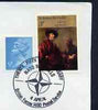 Postmark - Great Britain 1974 card bearing illustrated cancellation for 25 Years of NATO Brussels (BFPS)