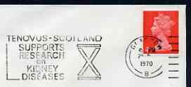 Postmark - Great Britain 1970 cover bearing illustrated slogan cancellation for Tenovus - Scotland Supports research on Kidney Diseases