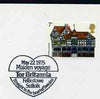 Postmark - Great Britain 1975 card bearing illustrated cancellation for Maiden Voyage of Tor Britannia, Felixstowe