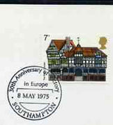 Postmark - Great Britain 1975 card bearing illustrated cancellation for 30th Anniversary of Victory in Europe
