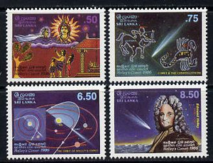 Sri Lanka 1986 Halley's Comet set of 4 unmounted mint, SG 929-32