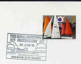 Postmark - Great Britain 1975 card bearing illustrated cancellation for Royal Greenwich Observatory, Hailsham