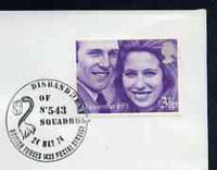 Postmark - Great Britain 1974 card bearing illustrated cancellation for Disbandment of 543 Squadron (BFPS)