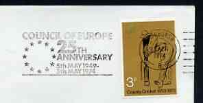 Postmark - Great Britain 1974 cover bearing illustrated slogan cancellation for Council of Europe 25th Anniversary