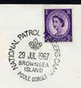 Postmark - Great Britain 1967 cover bearing illustrated cancellation for National Patrol Leaders Camp, Brownsea