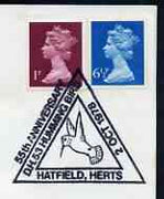 Postmark - Great Britain 1978 cover bearing illustrated triangular cancellation for 55th Anniversary of DH.53 Humming Bird