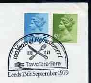 Postmark - Great Britain 1979 cover bearing illustrated cancellation for 100 Years of Refreshment, Leeds