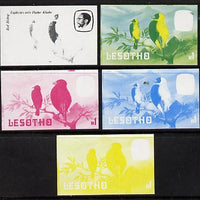 Lesotho 1982 Red Bishop def M1 the set of 5 imperf progressive proofs comprising the 4 individual colours, plus blue & yellow, scarce (as SG 511)