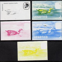 Lesotho 1982 Egyptian Goose M2 the set of 5 imperf progressive proofs comprising the 4 individual colours, plus blue & yellow, scarce (as SG 512) unmounted mint