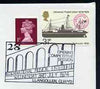 Postmark - Great Britain 1974 cover bearing illustrated cancellation for Llangollen International Musical Eisteddfod, showing a Bridge